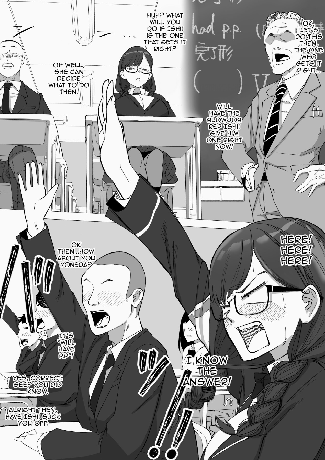 Hentai Manga Comic-Blowjob President-Read-11